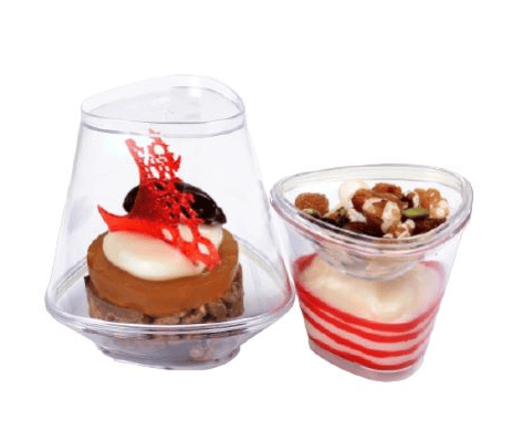 Envase Base y Tapa Postre Triangular 80 ml. (45x12) Base y Tapa Postre Triangular 80 ml. (45x12) PTRIAN80