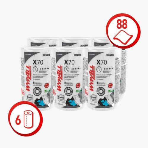 Papelería Paño Wypall X-70 Regular Limpieza Pesada (1x88 PAÑOS ) WYPALLX70P