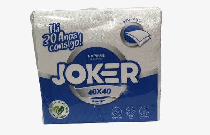Servilletas Servilleta Mantel Blanca Joker (40 x 40 cm) - Caja 1.200 un SERVIMESA40B36*