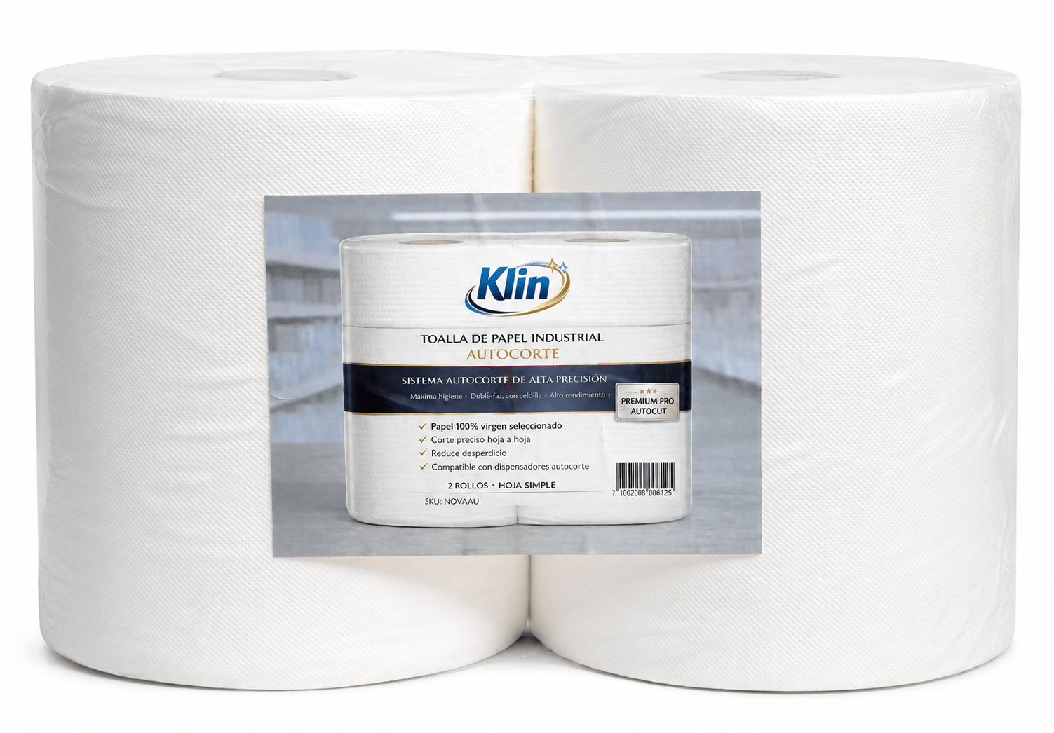 Papelería Toalla de Papel Autocorte KLIN - Pack 2 un Toalla de Papel Autocorte KLIN - Pack 2 un NOVAAU
