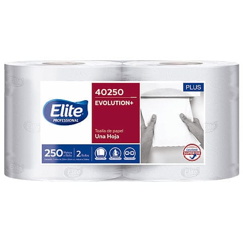 Papelería Toalla Papel Blanca Autocorte Elite 250 mts. - Pack 2 un NOVAAUTOE25053*
