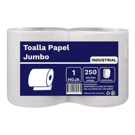 Papelería Toalla Papel Jumbo Ecologica 250 mts. (1X2) NOVA250R