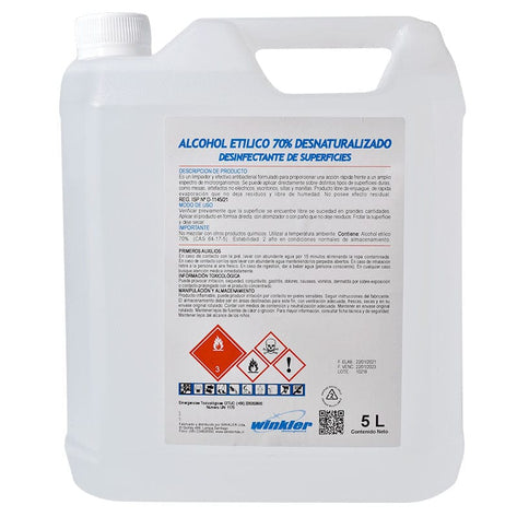 Químico Alcohol Etilico Desnaturalizado - Bidón 5 lts. ALCO544*