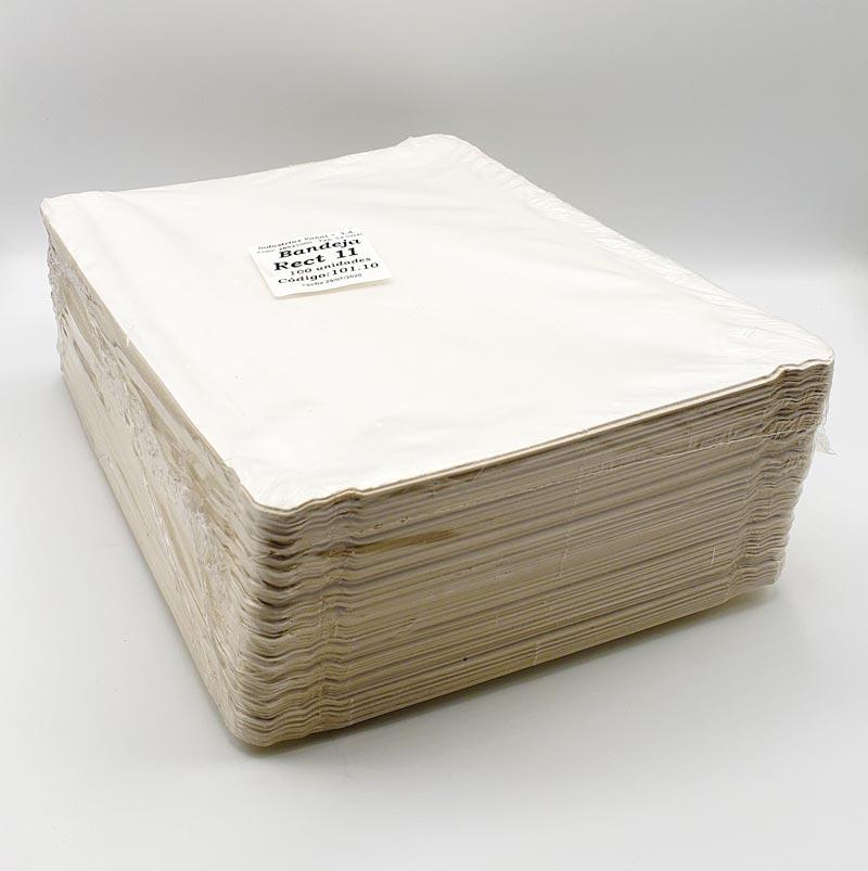 Envase Bandeja Rectangular Cartón N°11 - Pack 100 und BREC1120*