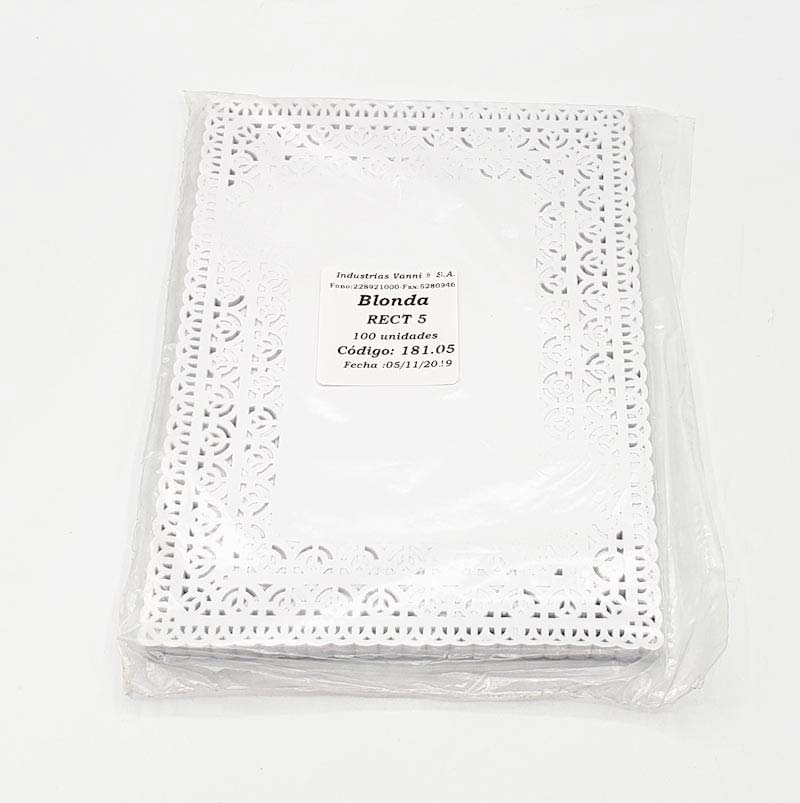 Envase Bandeja Rectangular Cartón N°6 - Pack 100 und BREC620*