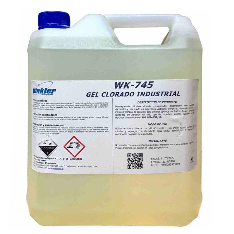 Químico Cloro Gel - Bidón 5 Lts