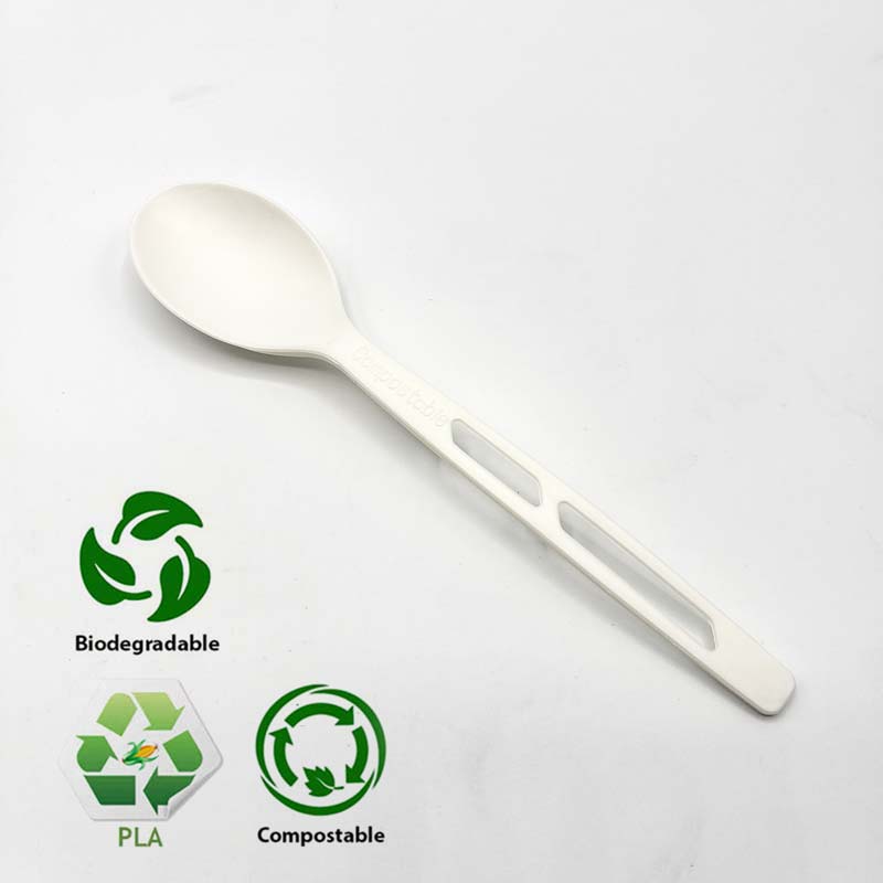Cubiertos Cuchara PLA Biodegradable Blanco - PAck 100 und CUCHABIO20P*