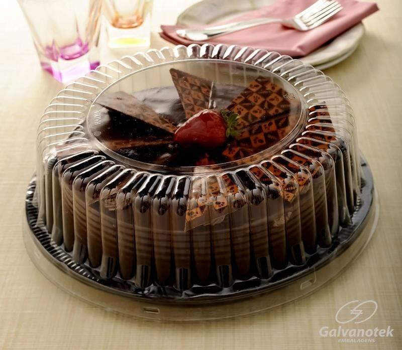 Envase Cúpula de Torta Alta 22 x 8 cms. - Caja 50 und CUPUALTA5008*