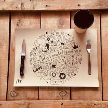 Papelería Individual Kraft Personalizado