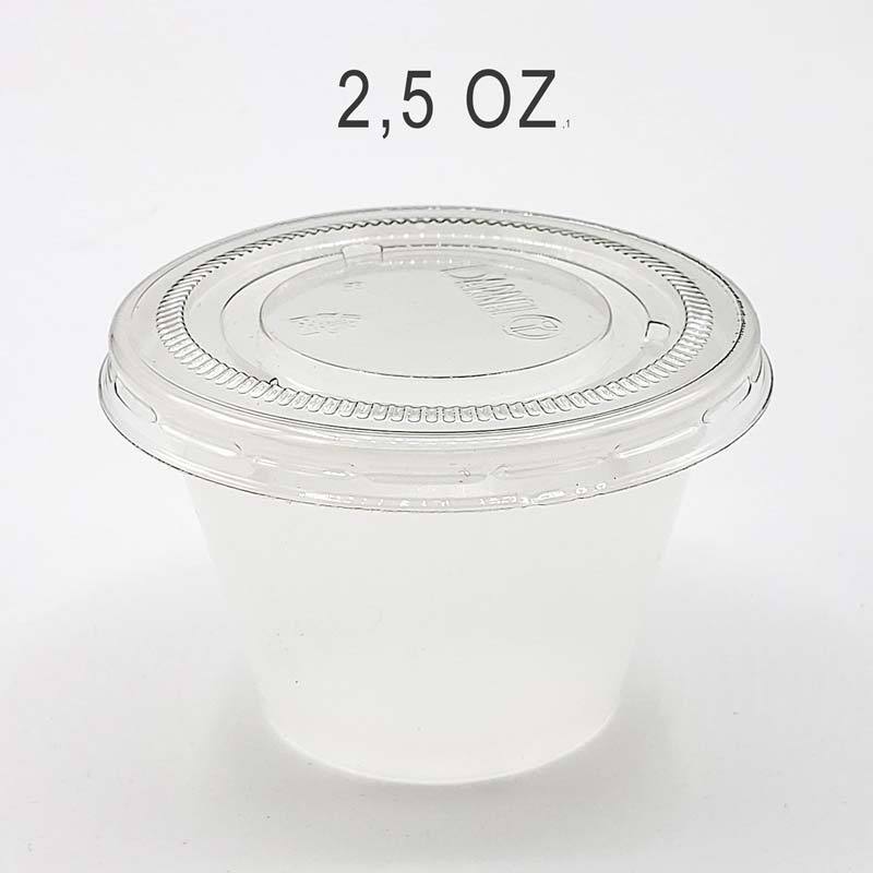 Envase Pote Salsero 2,5 oz - Caja 2.500 und Caja 2.500 und SALS2508*