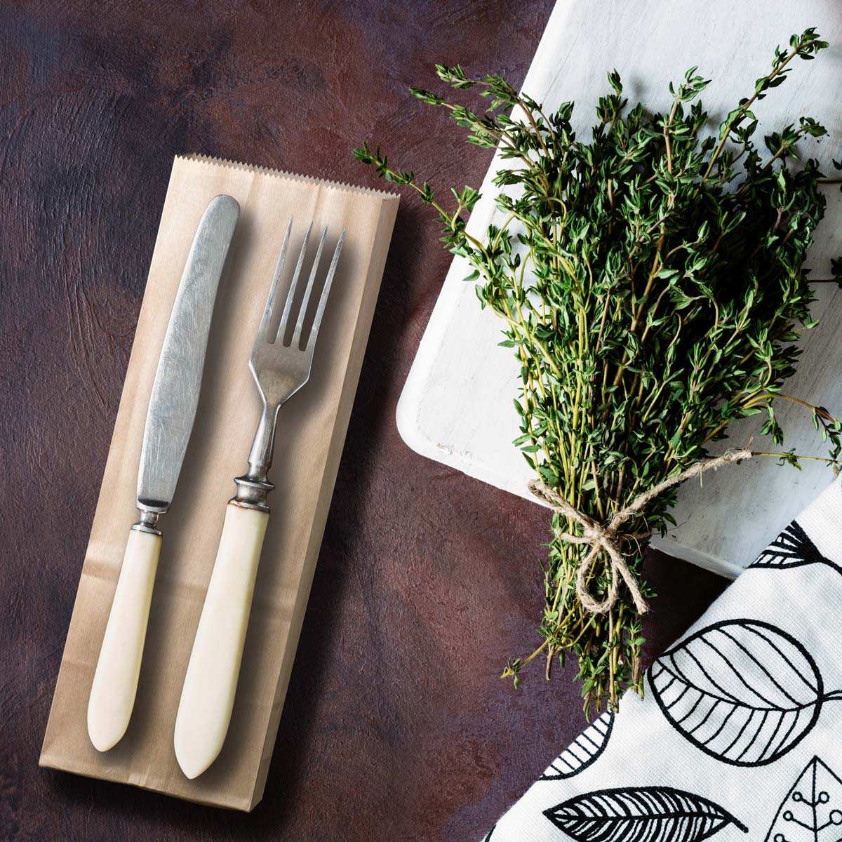 Bolsa Saco Kraft Café para cubiertos - Pack 1000 un SACOKC49*