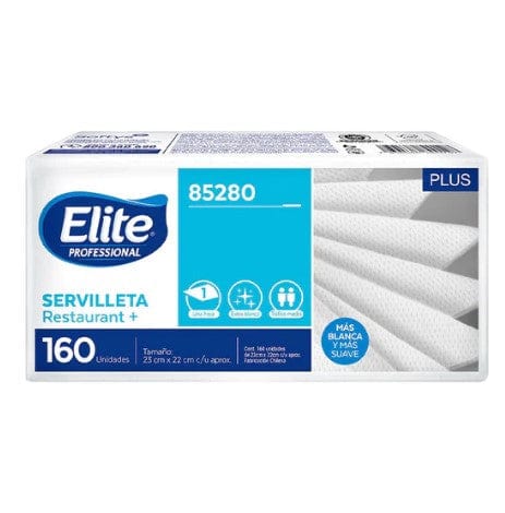 Papelería Servilleta Coctel Elite Blanca 22 x 22 - Caja 9.600 un. SERVICOCKTAILBE253*