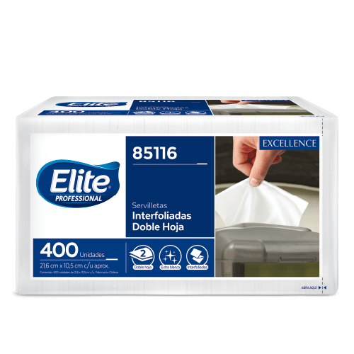 Papelería Servilleta Interfoliada Doble Hoja Elite - Caja 7.200 un SERVIINTERFO53*