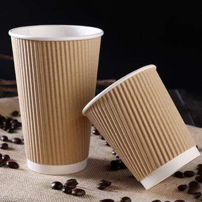Vasos Vaso de Polipapel Ripple 12 oz Kraft - Caja 500 und VASOPOL360KR08*