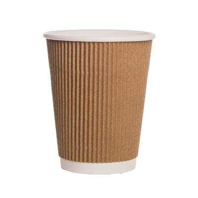Vasos Vaso de Polipapel Ripple 12 oz Kraft - Caja 500 und VASOPOL360KR08*