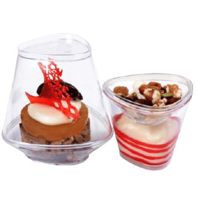 Envase Base y Tapa Postre Triangular 80 ml. (45x12) Base y Tapa Postre Triangular 80 ml. (45x12) PTRIAN80
