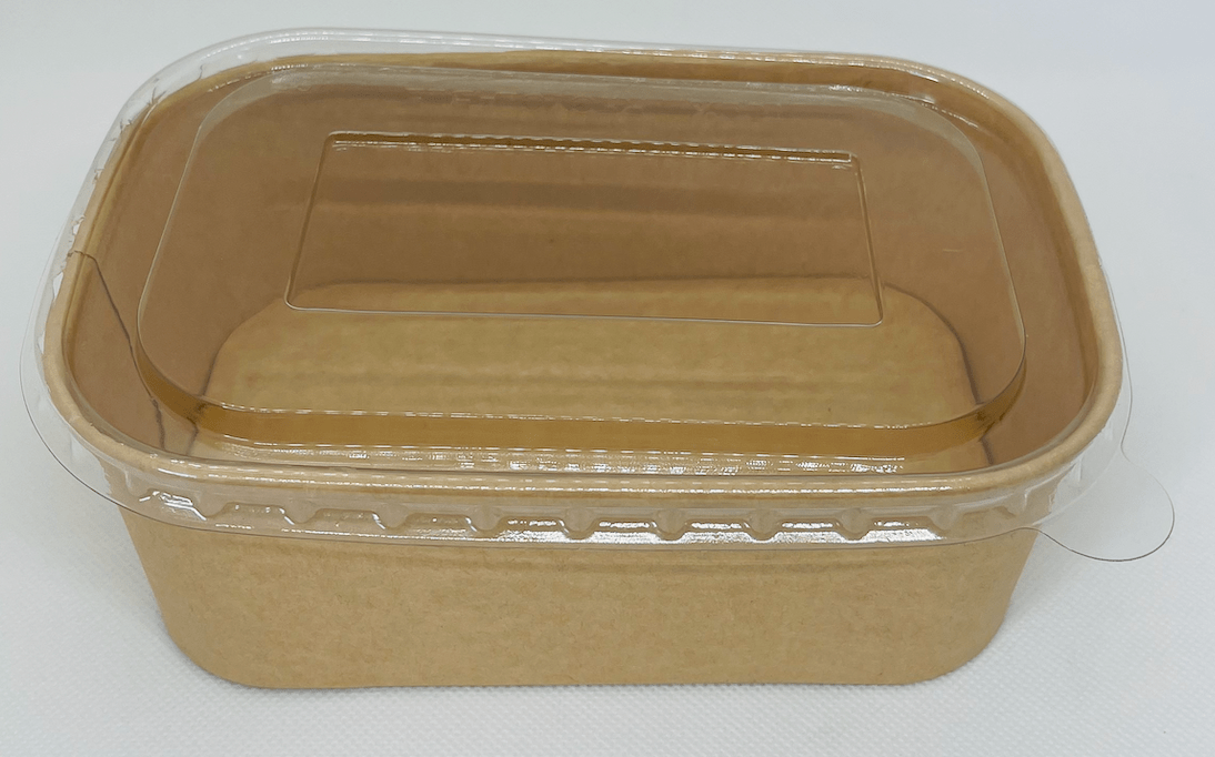 Bowl Bowl Rectangular Kraft c/ tapa Pet 750cc 300 u BOWLKREC750