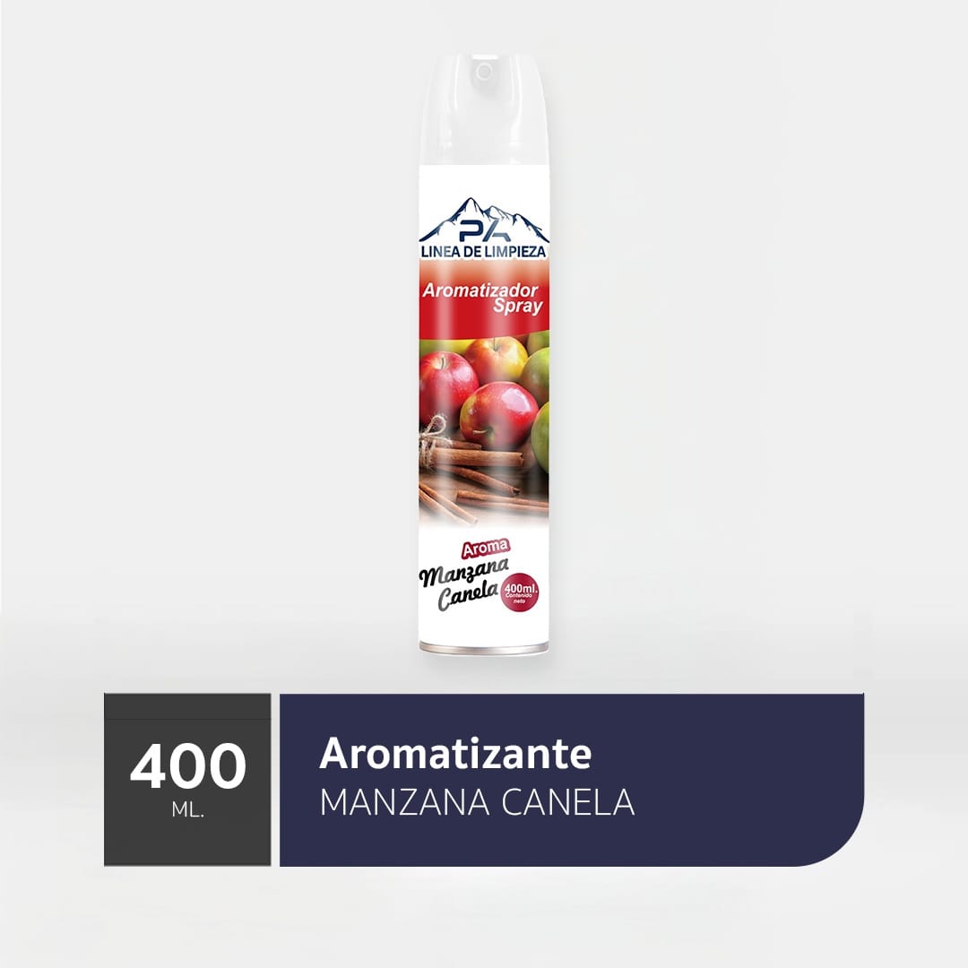 Químico Desodorante Ambiental en Aerosol Manzana Canela 400ml Desodorante Ambiental en Aerosol Manzana Canela 400ml DESAMBIEN013