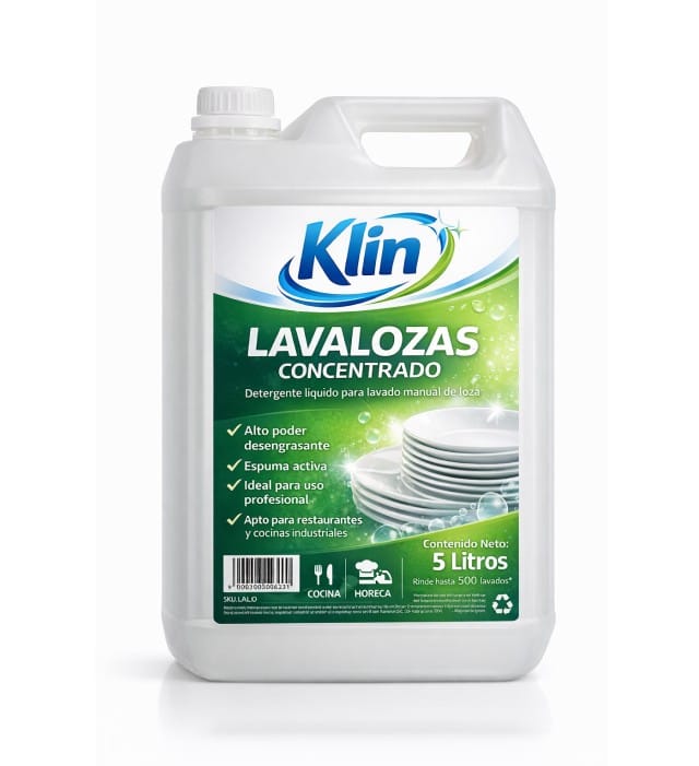 Químico Lavaloza Industrial Klin - Bidón 5 Lts. Lavaloza Industrial Klin - Bidón 5 Lts. LALO