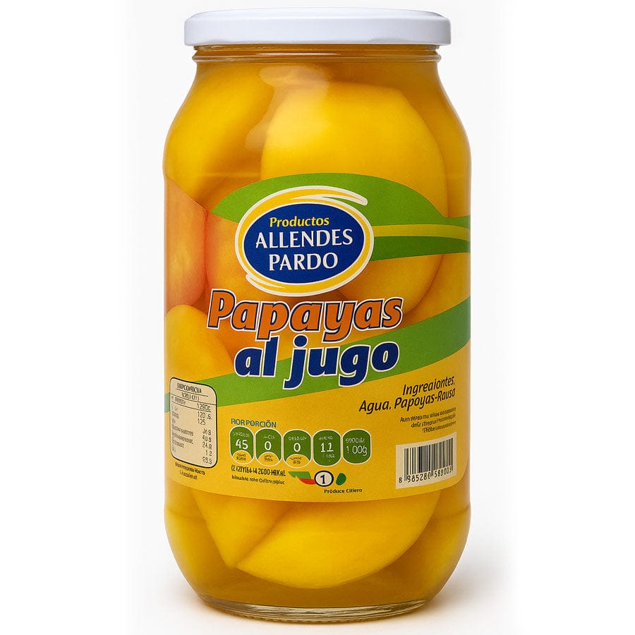 Alimentos Papayas en Almibar - Tarro 1300 Gr Papayas en Almibar - Tarro 1300 Gr PAPAYA