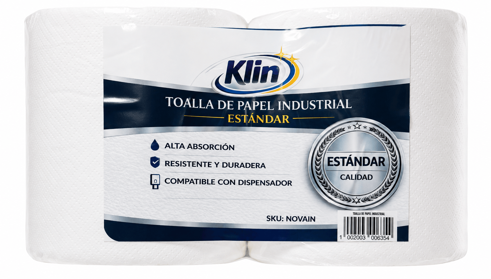 Papelería Toalla de Papel Industrial KLIN 200mts - Pack 2 un Toalla de Papel Industrial KLIN 200mts - Pack 2 un NOVAIN