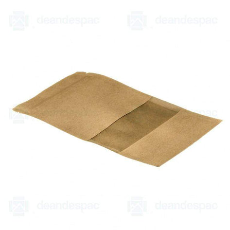 Bolsa Bolsa Kraft Ziploc con Ventana Mediana - Caja 500 und Caja 500 und BOLSAKZIMED04*