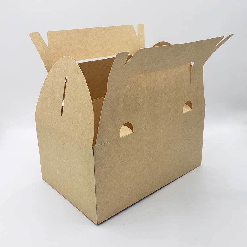 Caja con Manilla Kraft Grande 21 x 14 x 10,5 cms - Europack.cl