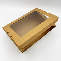 Envase Caja Kraft Con Ventana 1600 ml - Caja 200 und CAJAVENTANAK160071*