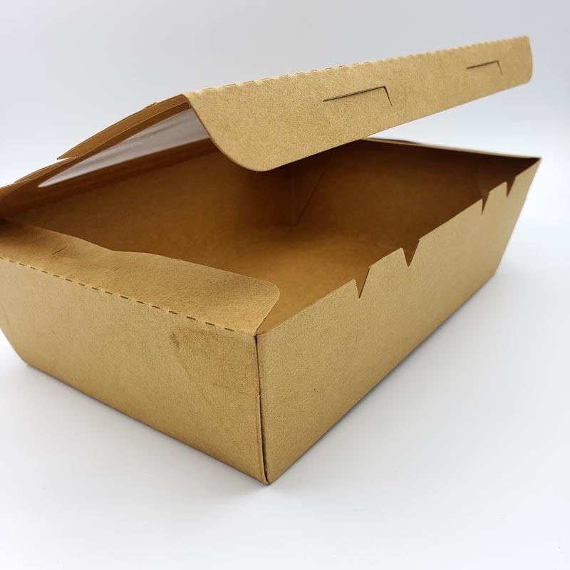 Envase Caja Kraft Con Ventana 1600 ml - Caja 200 und CAJAVENTANAK160071*