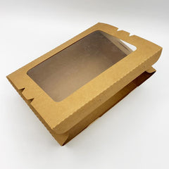 Envase Caja Kraft Con Ventana 900 ml - Caja 200 und CAJAVENTANAK90071*
