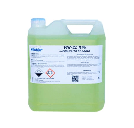 Químico Cloro al 3% Winkler - Bidón 5 lts. CLORO544*