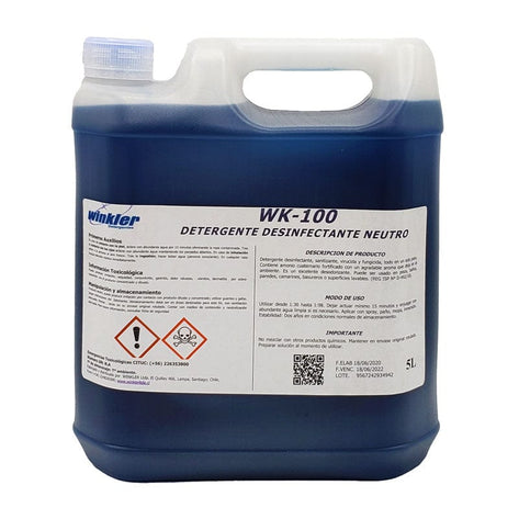 Químico Desinfectante Detergente Neutro / Con amonio cuaternario - Bidon 5 lts AMONIOCUA544*