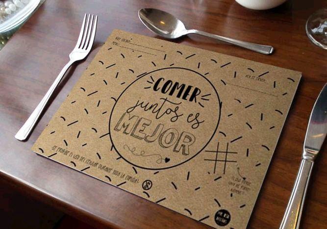 Papelería Individual Kraft Personalizado