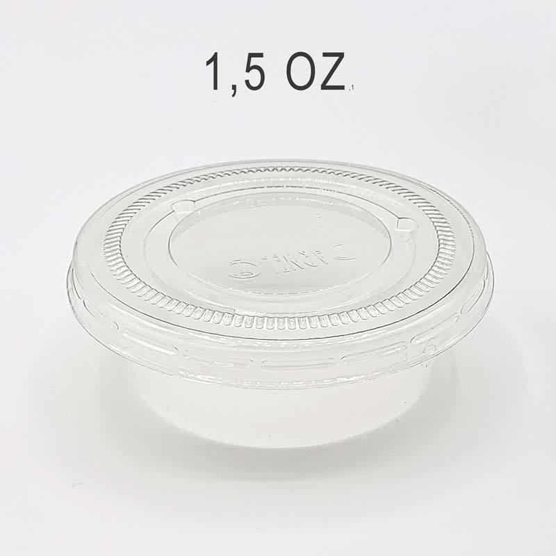 Envase Pote Salsero con Tapa 1,5 oz - Caja 2500 un SALS15CT*