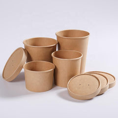 Envase Pote y Tapa Polipapel Kraft 180 cc ( 6 oz ) Sopa  - Caja 500 un POTEPOLIPA180KSCT*