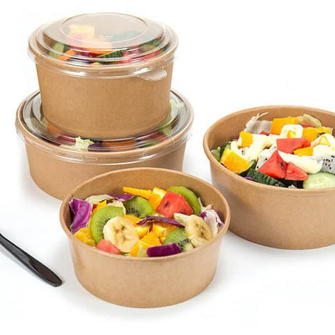 Bowl Bowl y tapa Polipapel Kraft 750 cc - Caja 300 und POTEPOLIPA750KCT*
