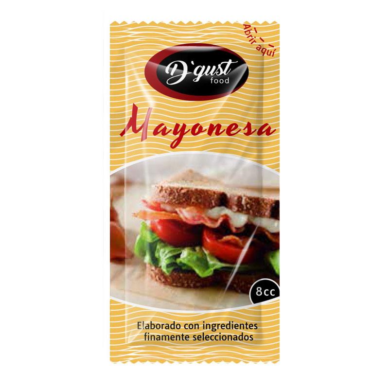 Alimentos Sachet Mayonesa 8 cc - Caja 300 Un SACHETMAYO77*
