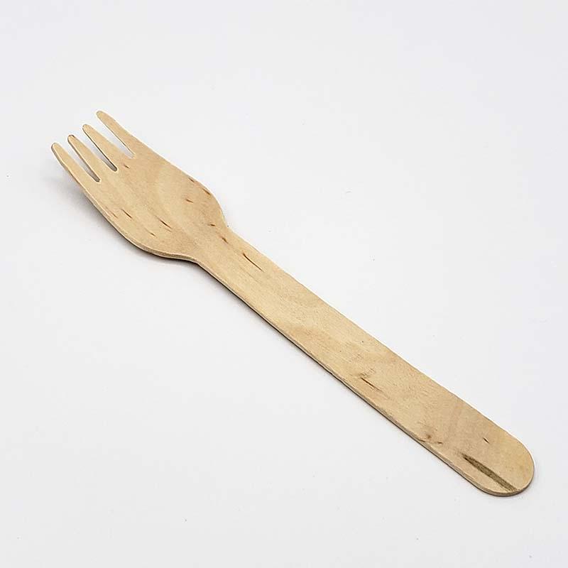 Cubiertos Tenedor de Madera -Pack 100 un TENEMA71P*