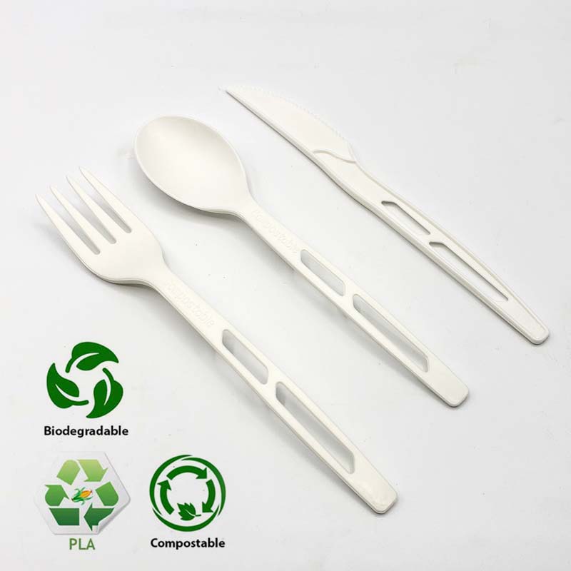 Cubiertos Tenedor PLA Biodegradable Blanco Caja 1.000 un. TENEBIOB20*